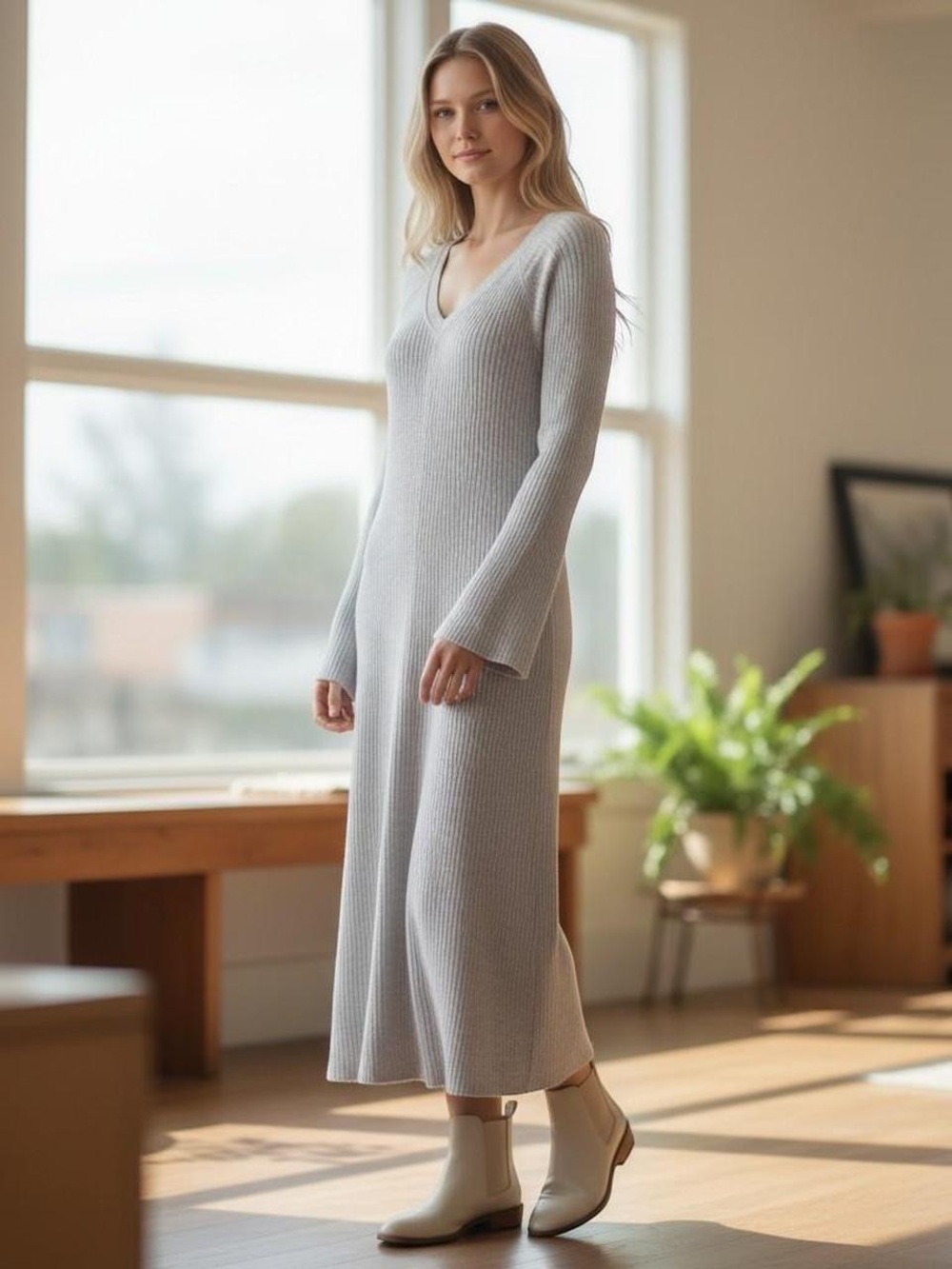 NWT J. Crew v neck sweater dress
